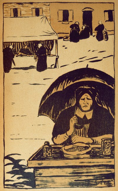 Four Seasons Sellers in Brittany, Illustration from 